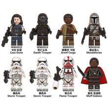 (8pcs) WM6099 Kids Building Block Mini Figures Toy Mix Batch WM2033-2040 Educational Assembly Set