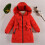 (black, 150) Winter Puffer Coat Mid-Long Down Cotton Jacket  Warm Fleece Lined Outerwear 2