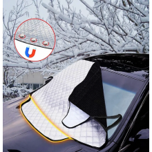 Winter-Windschutzscheibenabdeckung für Autos, Frost- und Eisschutz bei Schnee und Sonne, strapazierfähiges schwarzes Außenmaterial