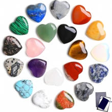 20 stuks hartvormige kristallen geluksamuletten, mini wenssteentjes voor nieuwjaarsdecoratie, Valentijnscadeaus