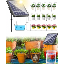 15 meter lang, op zonne-energie werkend druppelirrigatiesysteem, 2,5 W automatische bewateringsset voor balkon-, tuin- en kasplanten