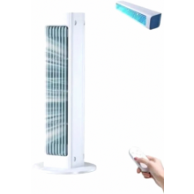 Draagbare bureauventilator met afstandsbediening, compacte en stille koelventilator voor thuis, kantoor en slaapkamer, wit, 1 stuk