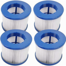 Spa-filterpatronen met schroefdraad, 75 x 100 mm, geschikt voor zwembaden, bubbelbaden en spa's, blauw, 4 stuks