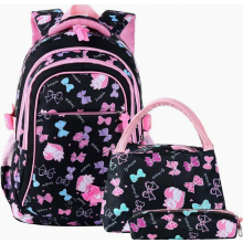 Schoolrugzakset voor meisjes, 3-delige set, schooltas/dagrugzak voor kinderen, geschikt voor school, reizen, vrije tijd en dagelijks gebruik
