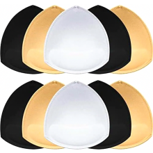 paar uitneembare bh-pads voor sportbeha's en bikini's, beige, zwart en witte cups