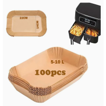 100 stuks bakpapier voor airfryers met dubbele temperatuurzone (7,5-10 liter), antiaanbak bakplaten