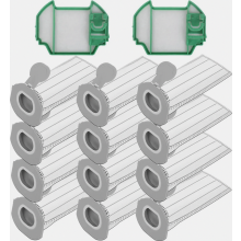 Verpakking met 48 stofzuigerzakken en 2 filters voor de VK7 FP7 Premium stofzuiger (vervangingsset voor draadloze stofzuigers).