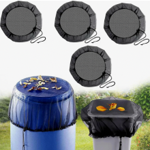 Set van 4 regenwateropvanghoezen van gaas, 55 cm, met verstelbaar trekkoord, voor bescherming tegen bladeren en muggen.
