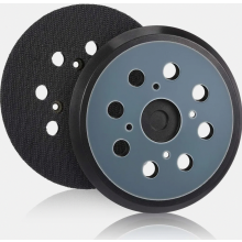 Set van 2 vervangende schuurpads van 125 mm met 8 gaten voor excentrische schuurmachine, blauw, geschikt voor schuren en polijsten.