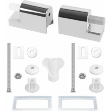 Set van 2 universele toiletbrilscharnieren, metalen bevestigingsset voor toiletbril met softclose-montagehardware