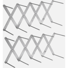 Set van 2 roestvrijstalen ribrekken voor barbecues, opvouwbare spareribhouders voor houtskool- en gasbarbecues.