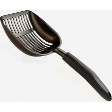 Robuuste aluminium kattenbakschep, 35 x 14 cm, metalen zeefschep voor kattenbakken en -dozen.