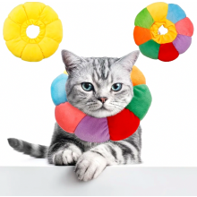 Set van 2 verstelbare herstelkragen voor katten en kleine honden, anti-bijtkap voor katten en kleine honden na een operatie of verwonding.