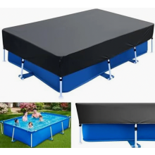 Rechthoekig zwembaddekzeil 220 x 150 cm, solar zwembaddekzeil voor framezwembaden, geschikt voor zomer- en wintergebruik.