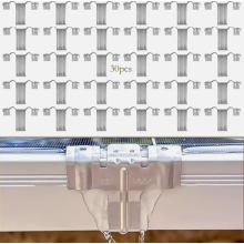 Verpakking van 30 stuks 30 mm drainageclips voor zonnepanelen, roestvrijstalen clips voor waterafvoer en stofverwijdering voor PV-modules.