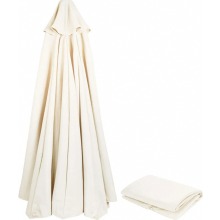 Beige vervangend parasoldoek 3 m/270 cm, 6 of 8 baleinen UV80 winddicht doek voor tuin, terras en strand