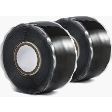 Zelfklevende siliconen tape, waterdichte reparatietape voor slang-, kabel- en pijpreparaties, 2 rollen van 3 meter elk, zwart