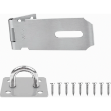 4 inch hangslotbeugel, 304 roestvrijstalen veiligheidssluiting met schroeven en kruiskopschroevendraaier voor poorten