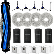 21-delige vervangingsonderdelenset voor de T50 Omni, T50 Pro en Omni Gen2 robotstofzuiger: stofzakken, dweilpads en filters.