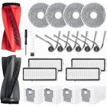 22-delige accessoirekit voor robotstofzuigers, compatibel met Qrevo S5V, Curv S5X, Edge S5A: borstels, filters, stofzakken en dweilpads.