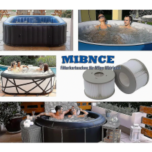 8 vervangende filterpatronen voor opblaasbare zwembaden en jacuzzi's, eenvoudig te monteren spa-waterfilters