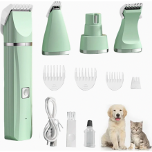 11-delige draadloze tondeuseset voor huisdieren met 4 verwisselbare opzetstukken, stille oplaadbare trimmer voor honden- en kattenhaar