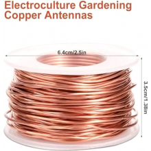Electroculture Tuinbouw Koperdraad, 20 m 99,9% Zuiver Blank Koperdraad voor Planten- en Groenteteelt