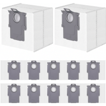 12-pack vervangende stofzakken voor de Q10, S5 Plus, X5 Plus, Q7, L5 Plus, M5 Plus en S8 serie stofzuigers met automatisch leegstation.