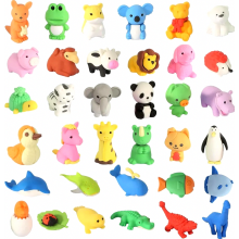 35 mini-gummetjes in de vorm van dieren voor kinderen, schattige kleurrijke gummetjesset voor kinderfeestjes.
