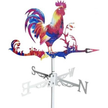 (A: Huhn) Rooster Wolf Weather Vane for Roof, Wind Vane Farm Garden Yard Barn Shed Patio Lawn Decor