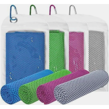 Toallas refrescantes (paquete de 4), toallas deportivas de microfibra para gimnasio, correr, yoga, golf, tenis, camping y viajes.