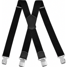 Tirantes extra anchos y resistentes para hombres y mujeres, con correas elásticas ajustables y fuertes clips metálicos.