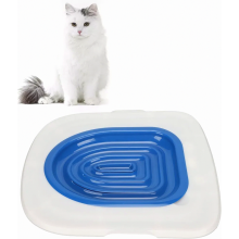 Kit de entrenamiento para gatos para usar el inodoro, sistema universal y reutilizable de asiento de entrenamiento para gatos para la transi