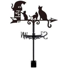 (Katze) Cat Weathervane Wind Direction Indicator Decorative Garden Stake Farmhouse Barn SUPERDANT