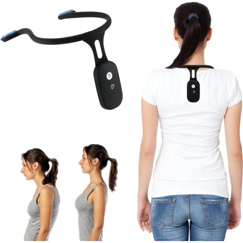 Rechargeable Silicone Neck Posture Corrector, Automatic Sensing Posture Trainer for Daily Alignment
