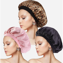 3 Pack Satin Silk Sleep Bonnets, Adjustable Breathable Hair Wraps for Night, Soft Sleep Caps for Women and Girls