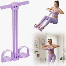 Resistance Bands with Handles, 6-Tube Foot Pull Band Full Body Elastic Leg Exerciser for Home Yoga Fitness