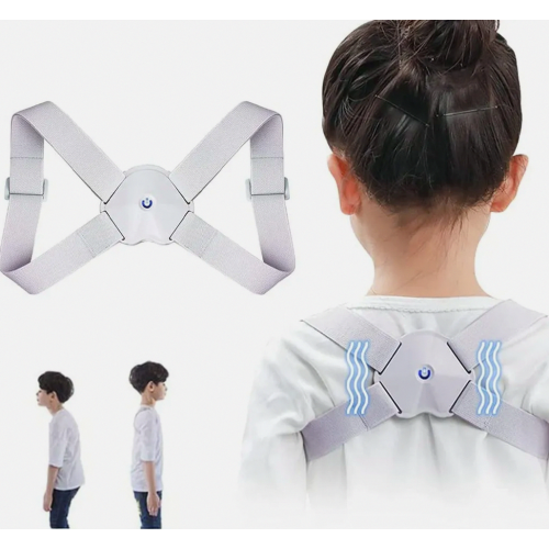 Posture Corrector for Kids, Smart Back Support Brace with Vibration Sensor, Adjustable Upper Back Belt
