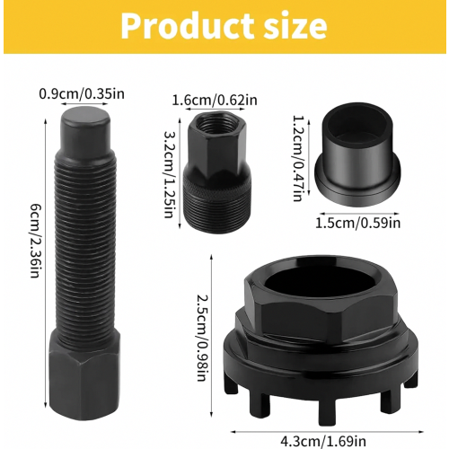 42mm Bicycle Crank Puller and Lockring Tool, Compact Bottom Bracket Remover Compatible with Most Bikes 1