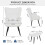 (White) Modern Armchair w/ Footstool, Comfy Fleece 3