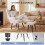 (White) Modern Armchair w/ Footstool, Comfy Fleece 4
