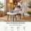 (White) Modern Armchair w/ Footstool, Comfy Fleece 6
