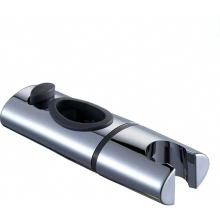 Chrome ABS Shower Head Holder, Clip-On Shower Rail Bracket, 360 Degree Rotating Handheld Shower Holder for Oval Rails