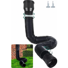 Flexible Downpipe Extension for 80 and 100 mm Rainwater Drain Pipe, Gutter Fall Pipe Connector, 1 Piece