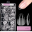 120 Pcs Short Almond False Nail Tips Set, Clear Gel Nail Tips with Glue and Nail Buffer, 11 Sizes 1