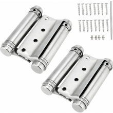2 Pack 120 mm Stainless Steel Saloon Door Hinges, Swinging Cafe Door Hinges for Garden and Bar Doors