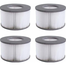 Replacement Hot Tub Filter Cartridges, Water Filter for Inflatable Spa Pools, Improved Version, Pack of 4