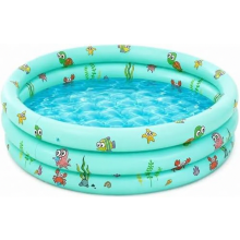 Rectangular Kids Paddling Pool, 100 x 35 cm Inflatable Splash Pool for Summer Garden Beach Water Play