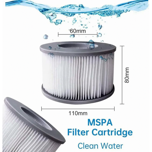 Replacement Hot Tub Filter Cartridges, Water Filter for Inflatable Spa Pools, Improved Version, Pack of 4 1