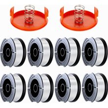 A6481 A6485 Grass Trimmer Spool Line, 1.65 mm x 9 m Replacement Strimmer Spools, Pack of 8